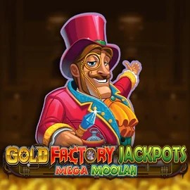 Gold Factory Jackpots Mega Moolah slot icon by Aurum Signature Studios, available at Candy Casino
