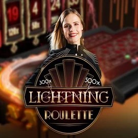 Lightning Roulette slot logo by Evolution at Candy Casino
