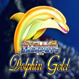 Dolphin Gold with Stellar Jackpots slot visual from Lightning Box Game available on candy-kasino.fi