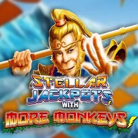 Official Jackpots logo: Stellar Jackpots with More Monkeys by Lightning Box Game at Candy Casino
