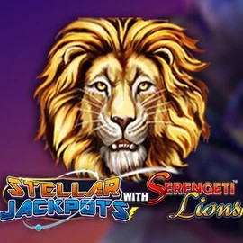 Stellar Jackpots with Serengeti Lions logo – Jackpots by Lightning Box Game at Candy Casino